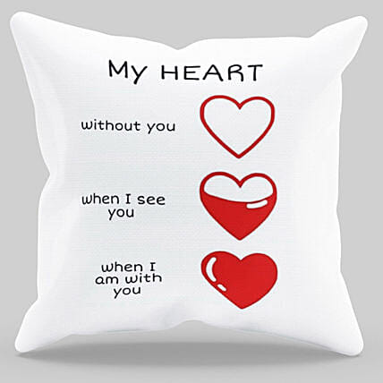 My Heart Cushion: Propose Day Personalised Gifts