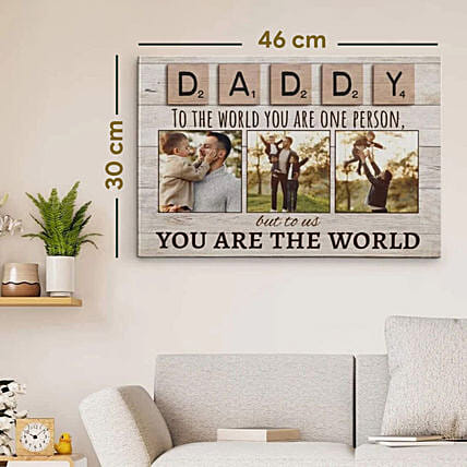 Personalised Canvas Photo Frame For DAD: Personalised Gifts for Father
