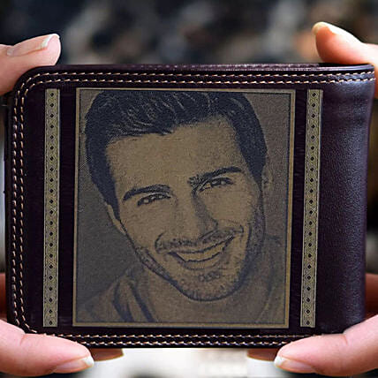 Personalised Mens Wallet With Photo: Bhai Dooj Gifts
