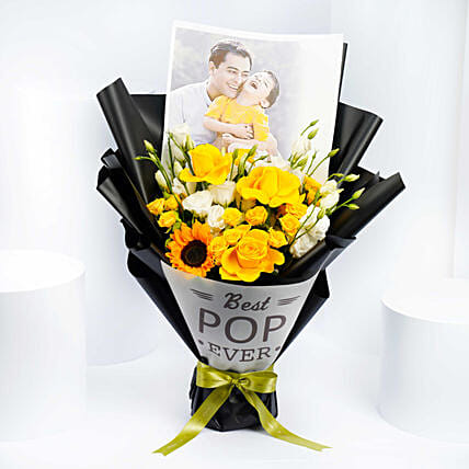 Personalised Flower Bouquet For Father: Father's Day Bouquet