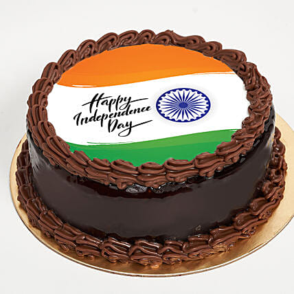 Printed India Independence Day cake: Independence Day Gifts 