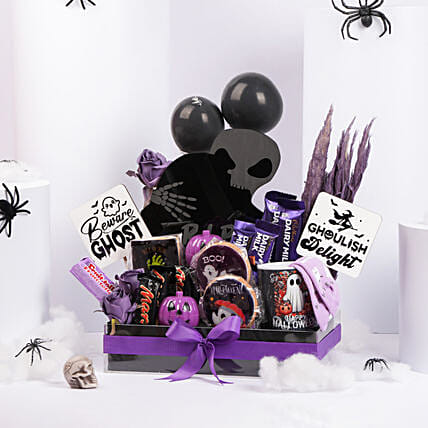 Purple Halloween Hamper: Halloween Gift Hampers