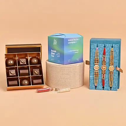 Rakhi Combo with Premium Tea & Chocolate: Feel Good Tea