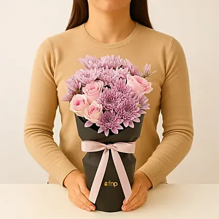 بوكيه تحفة الورد والاقحوان: باقات ورد اونلاين 