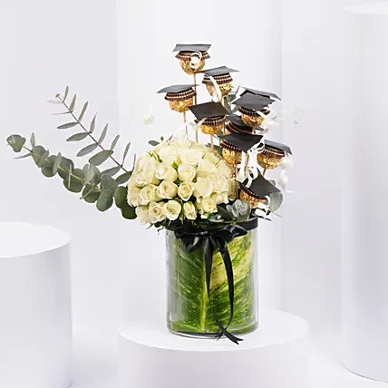 Roses and Rochers for Graduation: Rose Bouquets