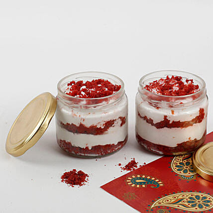 Set of 2 Red Velvet Jar Cakes: Jar Cakes