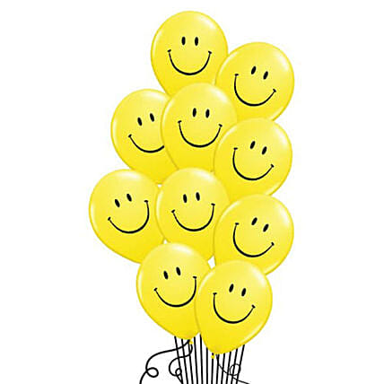 Smiley Helium Balloons: Childrens Day Gifts