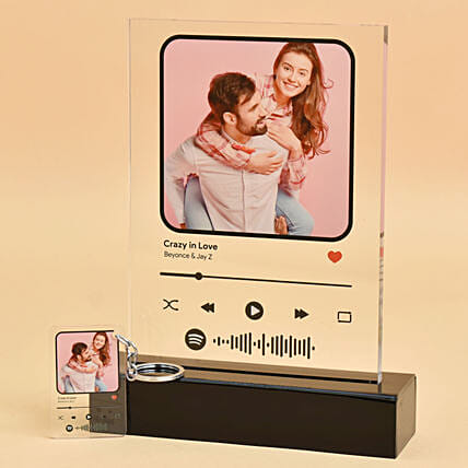 Spotify Personalised Led Lamp With Keychain: Gifts for Girlfriend
