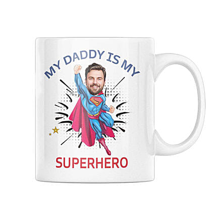 Superhero Dad Mug: Personalised Caricatures