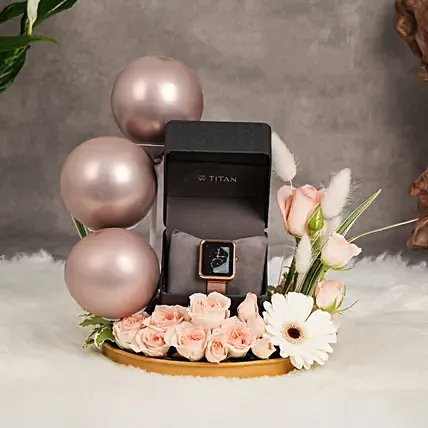 Titan Watch: Black Pearl, Gift for Her: 