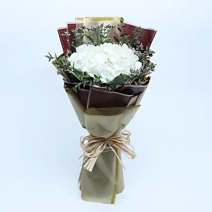 White Hydrangea Bouquet: White Flower Bouquets