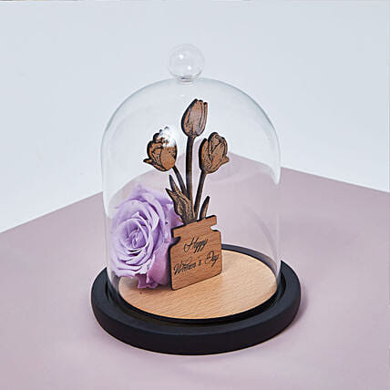 Womens Day Forever Rose: Purple Rose Bouquets