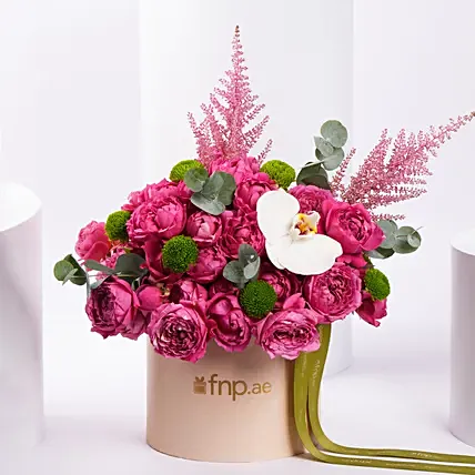 بوكس ورد فوشي ساحر: باقات ورد فخمة 