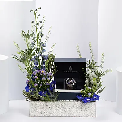 Maserati Analog Leather Watch: Gifts for Boyfriend