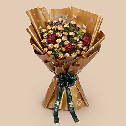 Christmas Ferrero Rocher Chocolate Bouquet: شوكولاتة الكريسماس 