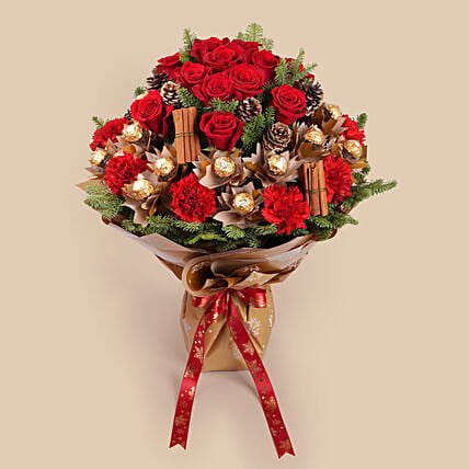 Christmas Luxe Ferrero Bouquet: تنسيق هدايا الكريسماس