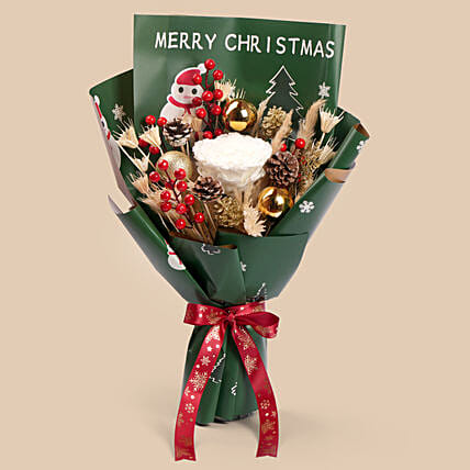 Christmas Evergreen Cheer Bouquet: Christmas Flowers
