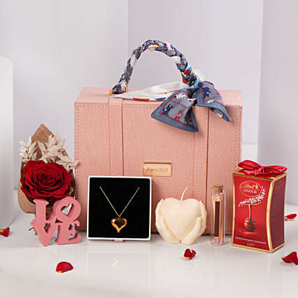 Blush Of Love Hamper: Valentines Day Gift Hampers