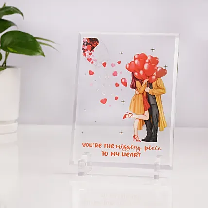 Valentine Love Acrylic Frame: Personalised Valentines Day Gifts   