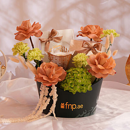 Eid Blessings Elegant Gift Box: Ramadan Flowers 