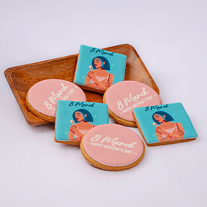 Happy Womens Day Designer Cookies 6 Pcs: Cookies in Dubai