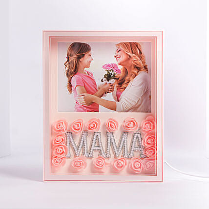 Personalised Led Photo Frame For Mom: Same Day Delivery Gifts for Mothers Day