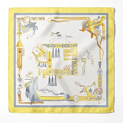 Silk Luxury Scarf Story of Emirati Heritage from Lumena Maison: 
