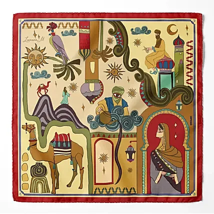 Silk Luxury Scarf Arabian Nights from Lumena Maison: 