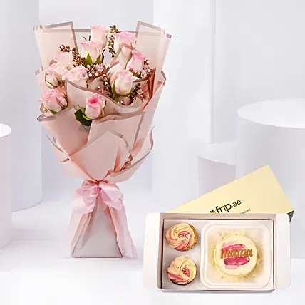 Mothers Day Flower And Cake Combo: Mother's Day Flowers