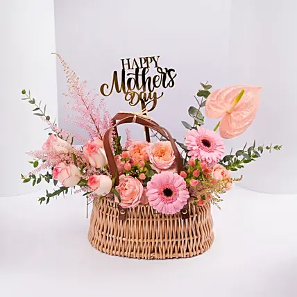 Luxury Mothers Day Floral Basket: Mother's Day Flowers
