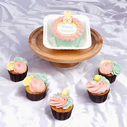 Easter Vanilla Cupcake and Bento Cake Set: Easter Cakes in Dubai