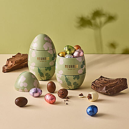 Metal Easter Eggs 18 Chocolates: Easter Gifts 