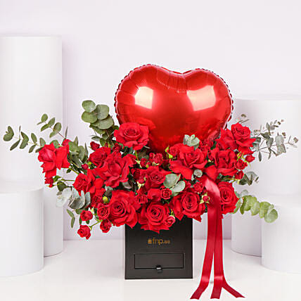 Forever Love Red Rose Box: 