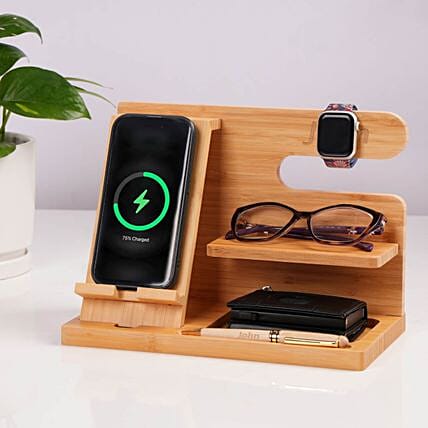 Personalized Wooden Office Organizer Stand: Personalized Gifts