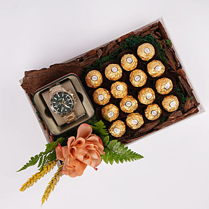 Fossil Watch Gift Tray for Him: 