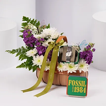 Fossil Watch Gift Basket for Her: Fossil Watches
