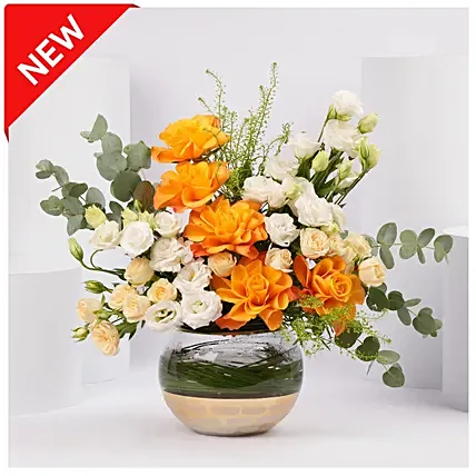 Golden Hour Floral Arrangement: Flowers Shop Dubai