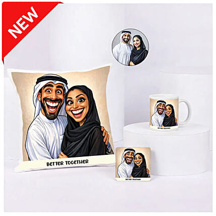 Better Together Cushion Mug Set: New Arrival-personalised-gifts