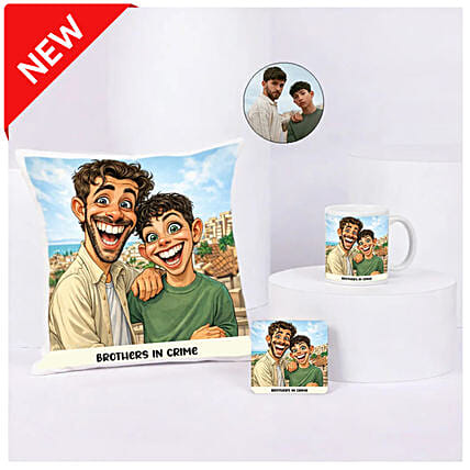 Brothers in Crime Cushion Mug Set: 