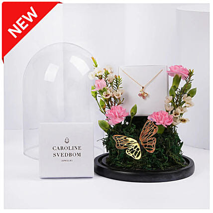 Caroline Svedbom Butterfly Swarovski Crystal Necklace: Birthday Gifts