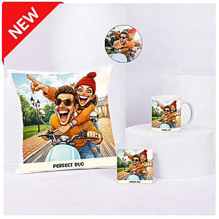 Perfect Duo Cushion Mug Set: Personalised Combos For Birthday