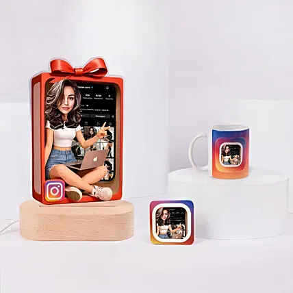 Instagram Inspired Photo Gift Set for Girl: Birthday Mugs