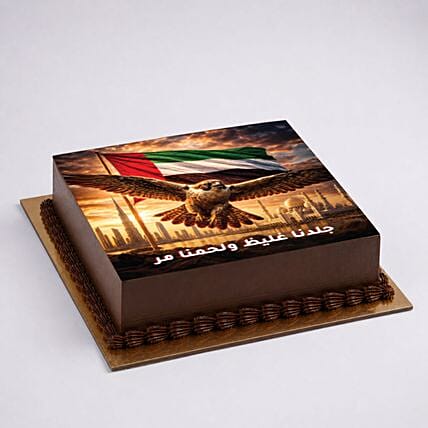 UAE Pride Falcon Chocolate Cake