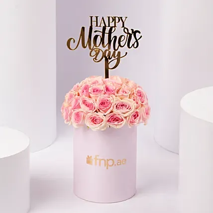 Mothers Day Blush Pink Roses Box: Mother's Day Flowers