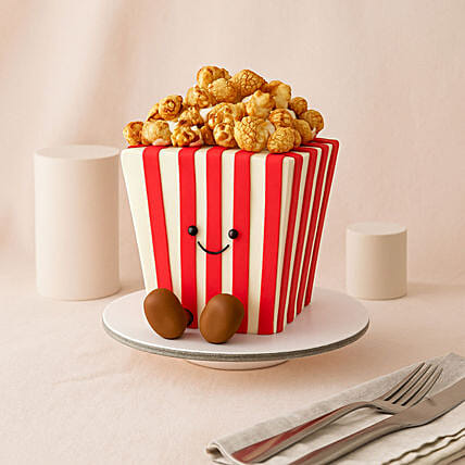 Jellycat Popcorn Bucket Fudge Cake 1 KG: Jellycat Cakes