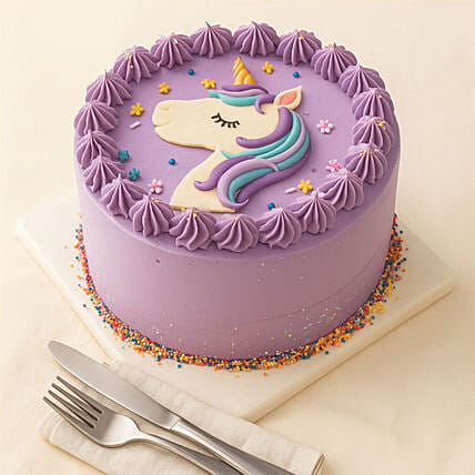 Unicorn Purple Red Velvet Cake 1 KG: Unicorn Cakes