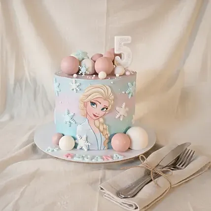 Frozen Princess Theme Chocolate Fudge Cake 1.5 KG: Barbie Cake