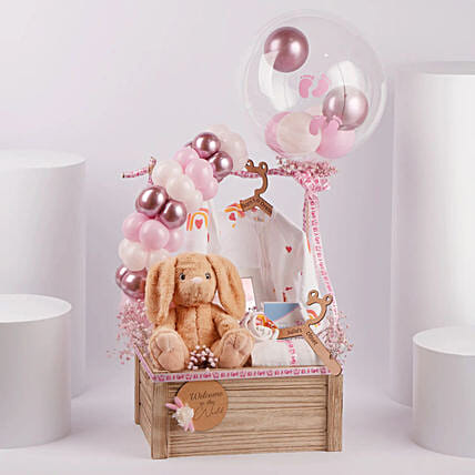 Welcome Baby Girl Celebration Hamper: Gift Hampers