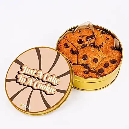 Chocolate Chip Cookie Cake in Tin: Gifts