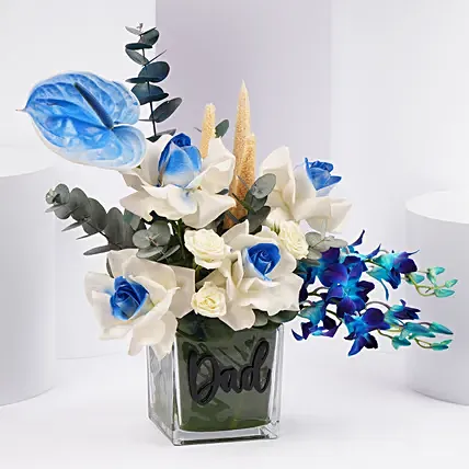 Fathers Day Floral Charm Vase: Father's Day Flowers